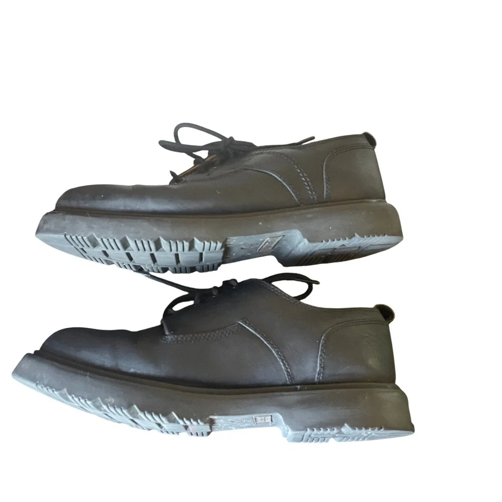 Timberland Mens Black Leather Waterproof Rugged Oxford Shoes Size 10 Rugged